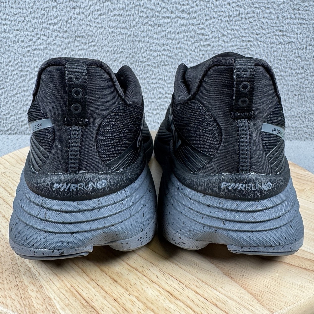 Saucony Hurricane 24 Mens Size 11 Black Shadow Road Running Shoes S20933-101 - Picture 5 of 12